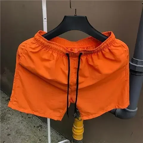 thumbnail image 1 of Pantalones cortos para hombre, de secado rápido, con cordón, para hombre, para sudar, de diseñador, color rojo, ropa de calle esencial personalizada con estilo casual, 1 of 5