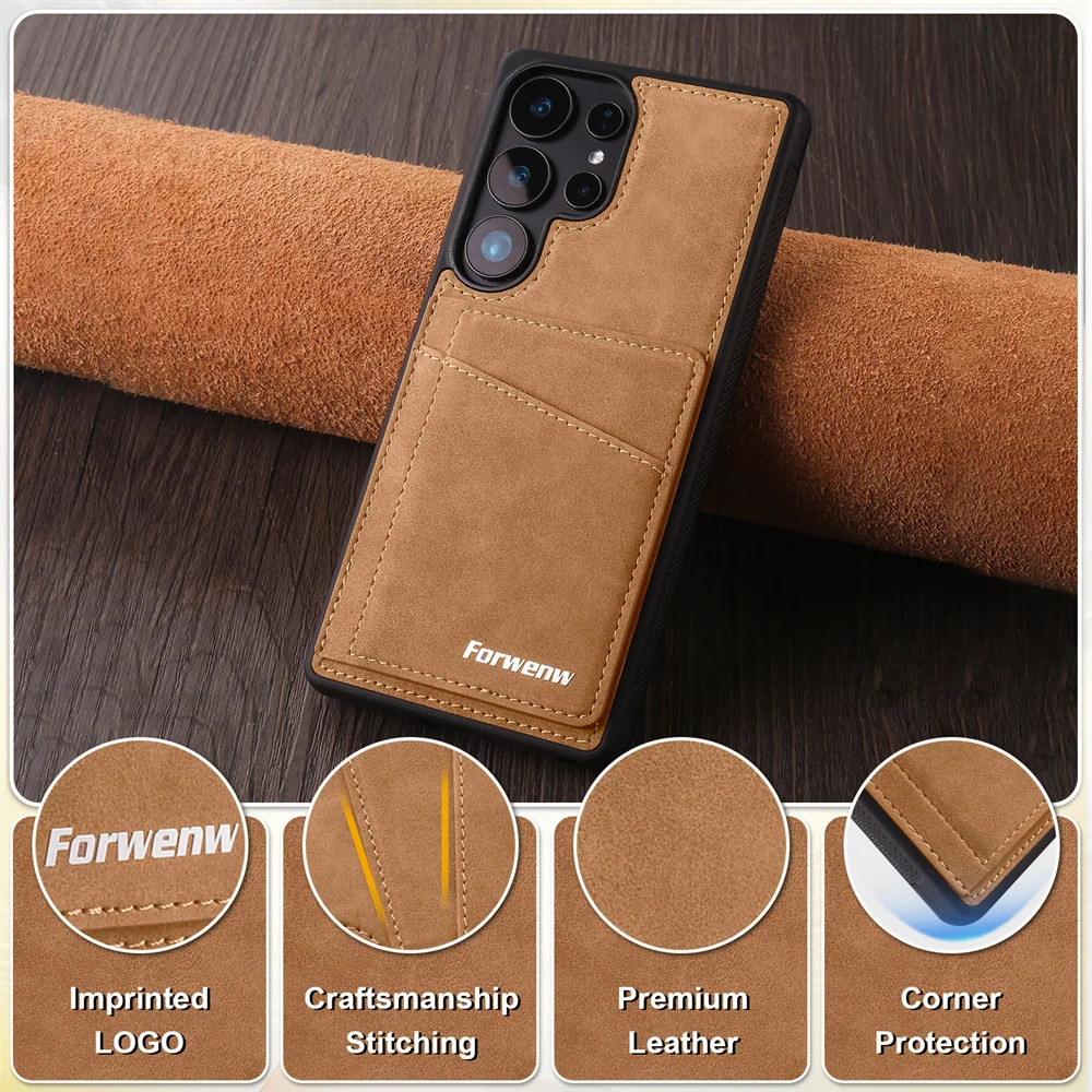 Retro Style Leather Phone Case - New and Enhanced Protective Cover