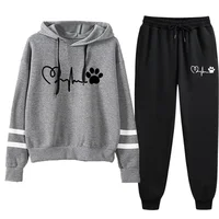 Survêtement pour femme quotidien décontracté mode sweats à capuche offre spéciale une pièce rayure sweat et pantalon confort en plein air Jogging qualité 4