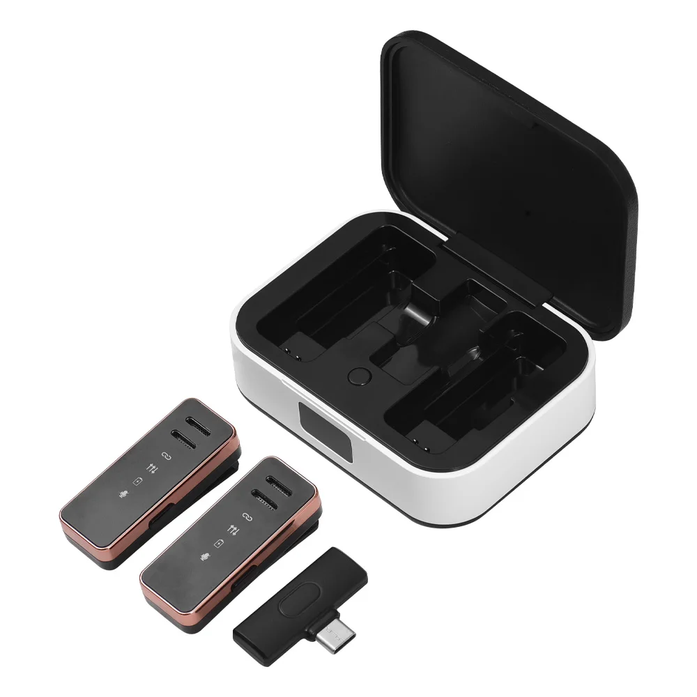 

Mini Wireless Lavalier Microphone for Mobile Phone 360° Omnidirectional Lapel Mic Compatible with Type-C Android