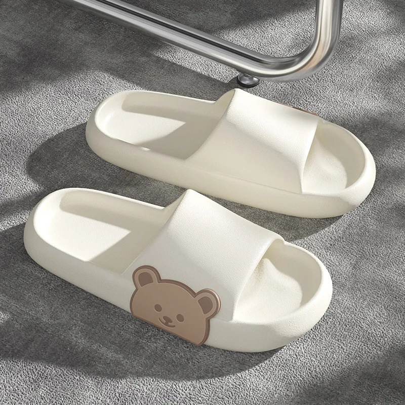 Summer Home Women Men's Slippers Indoor Girls Boy Thick Non-slip Soft Couple Cartoon Flip Flops Duck Beach Sandals Men Slippers