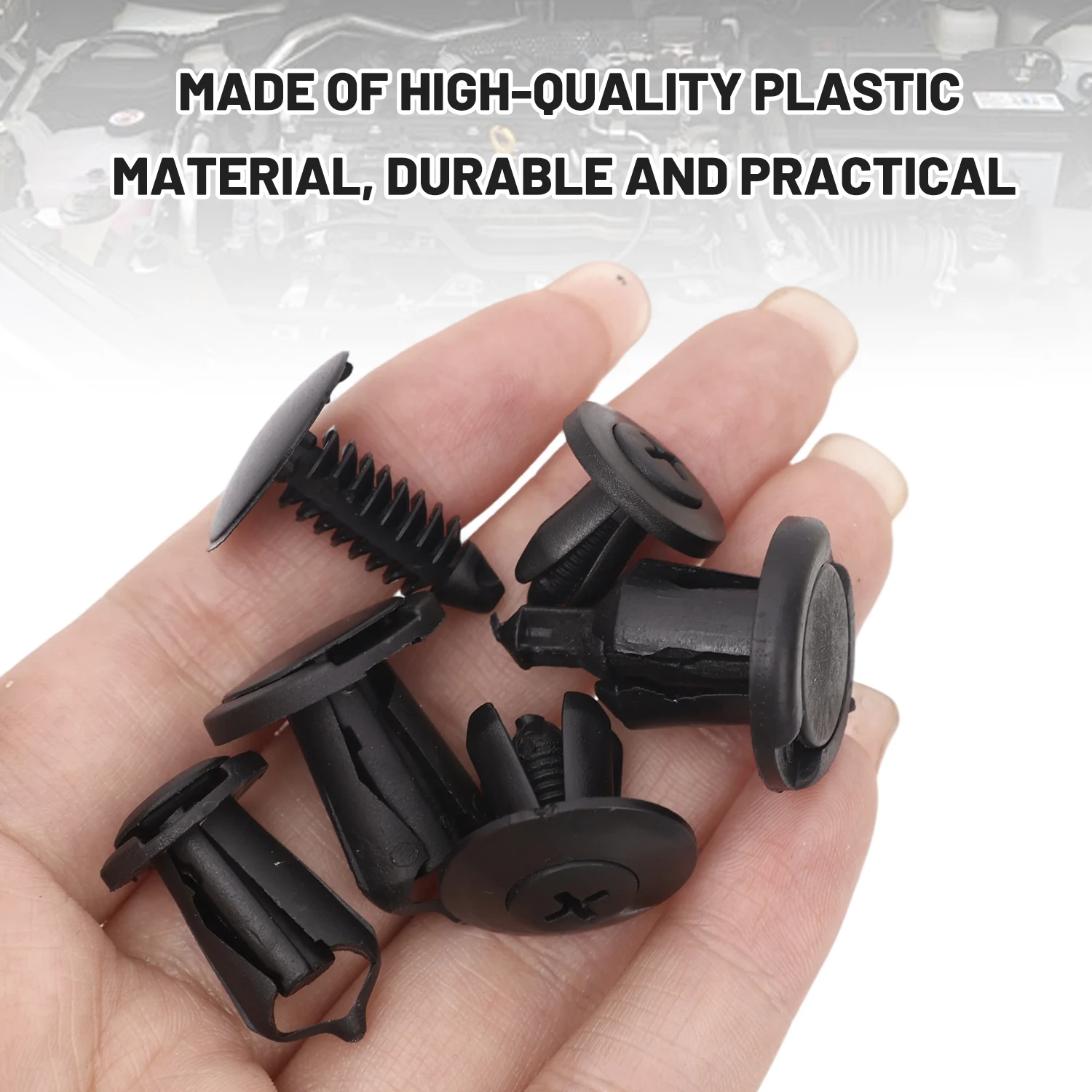 190pcs 6Size Car Retainer Clips Plastic Fasteners Kit Auto Trim Panel Clip Mixed Car Body Bumper Rivet Set