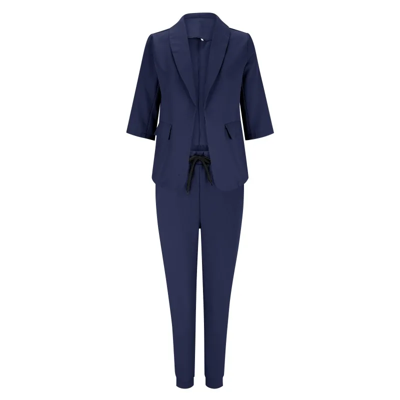 Completo Donna 2 Pezzi - Giacca Blazer E Pantaloni Gamba Dritta, Elegante Per Ufficio