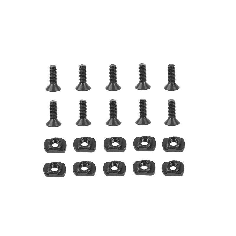 21Pcs M-Lok Rail Screws and Nuts T-shaped nut screw combination set DIY toy model accessories fasteners screw bolt nut set screw washer nut kit auto fasteners assortment