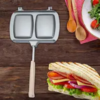 Bread Toast Maker Non Stick Coating Grill Pan Sandwiches Maker for Indoors and Outdoors Induction Cooker Stove Top Kitchen 2