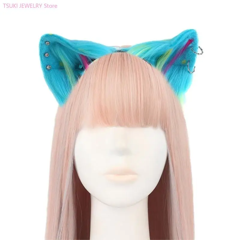 62KE Katze Cosplay Zubehör Party Kostüm Sexy Kätzchen Stirnband Animation Haar Hoop für Maskerade ComicCon – Detail 7