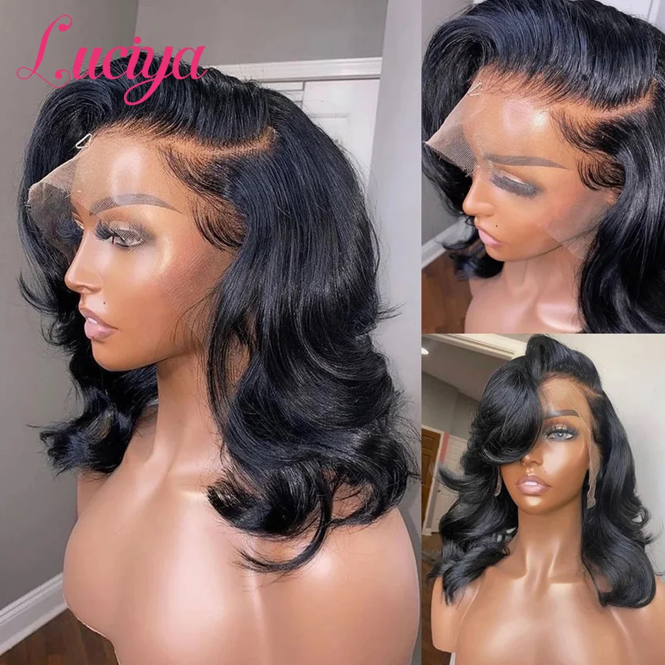 

Short Bob Body Wave 13x4 Lace Front Human Hair Wigs For Black Women Brazilian 4x4 Lace Closure Wig Natural Pre Plucked Hairline