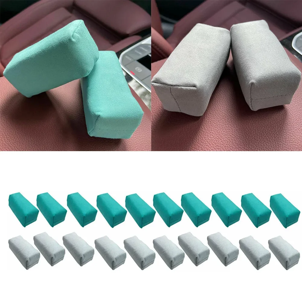 

10Pcs Car Detailing Suede Sponge Applicator Use With Ceramic Coating Soft Durable Sponge Automotive Care Tools Car Accessories