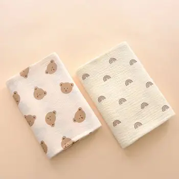 2Pc 80*80cm Cotton Muslin Baby Receiving Blankets 1