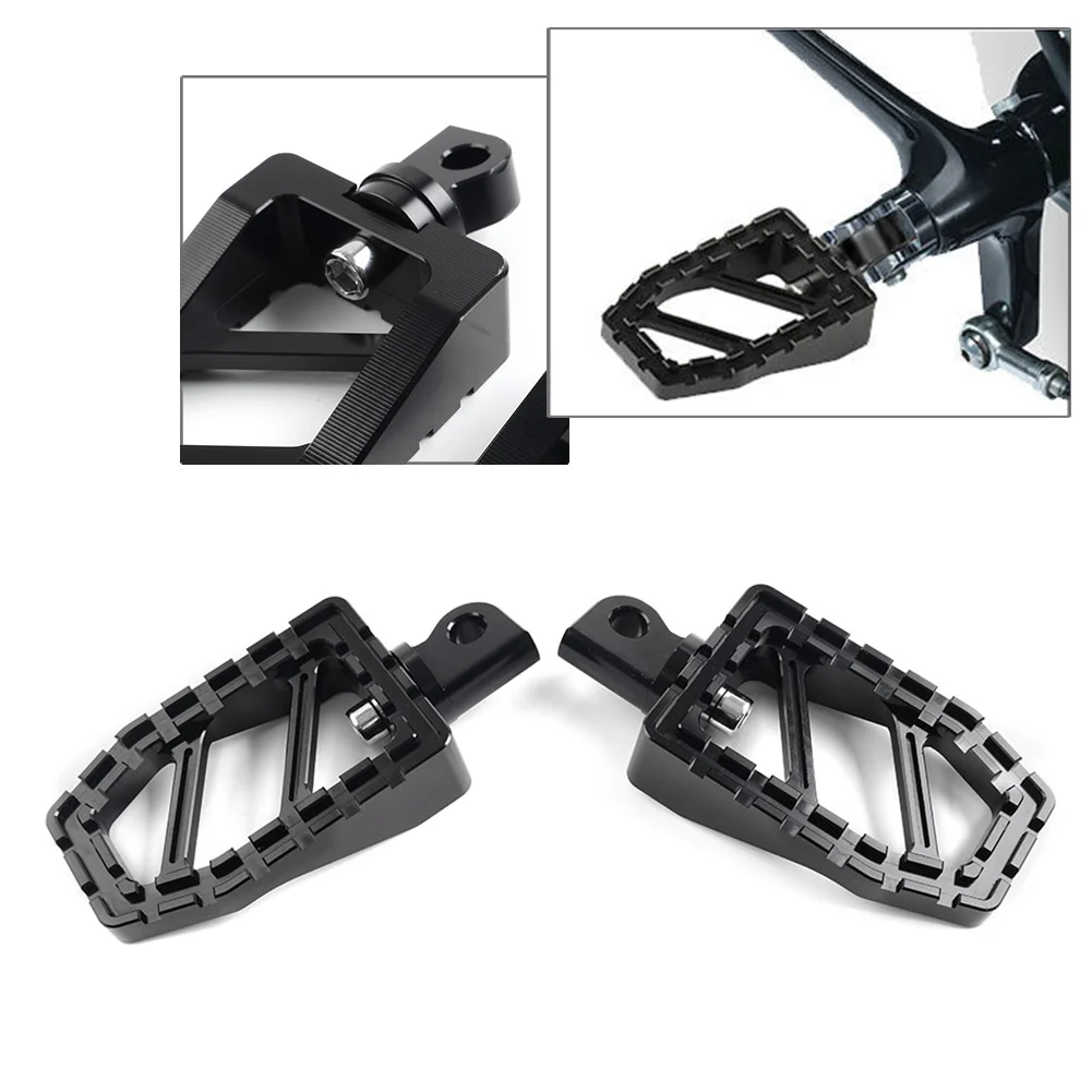 Motorcycle Mini Foot Peg Footrest Pedal 1Pair Black Aluminum For Harley Davidson Sportster XL