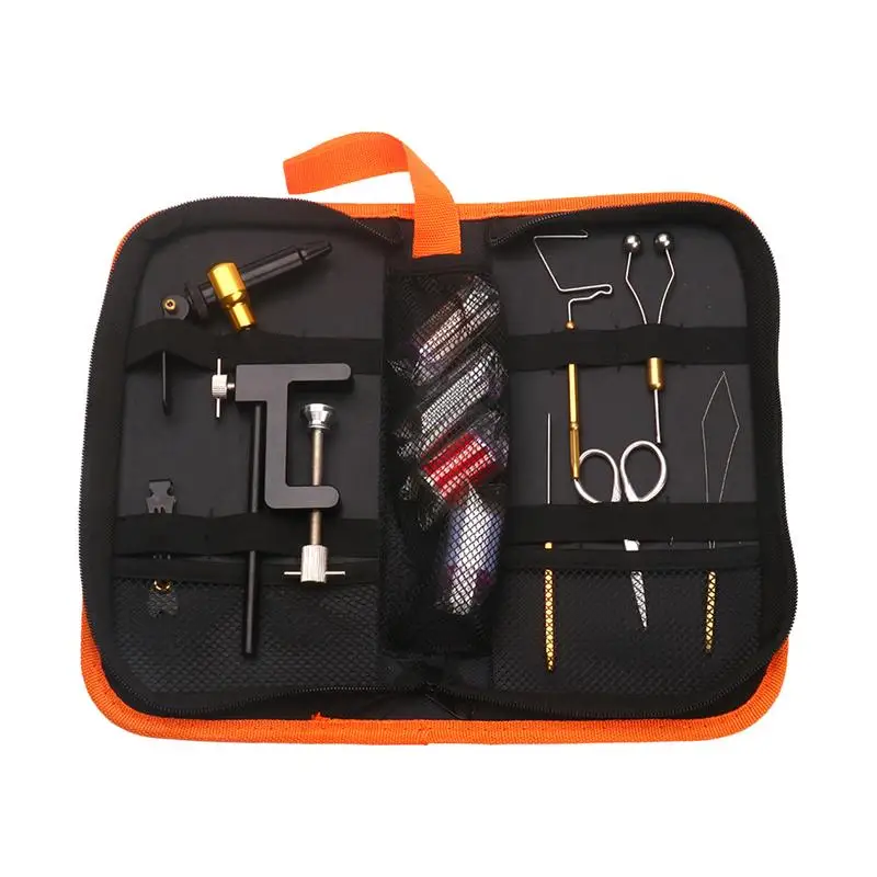 Fly Fishing Making Kit Fly Tying Tool Kit With Fly Tying Threader Needle Whip Knot Tying Tool Finisher Scissors Tying Lines 5