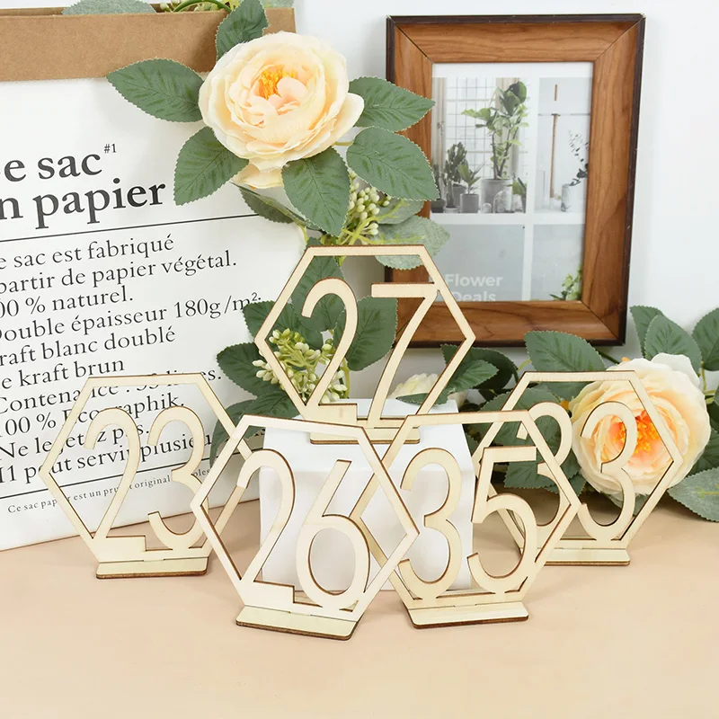 Table Numbers Hexagon Wedding Table Numbers
