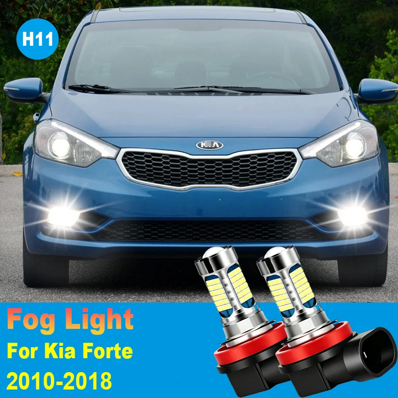 2pcs 전면 안개등 액세서리 81SMD 전구 램프 Kia Forte 2010-2018 2011 2012 2013 2014 2015 2016 2017