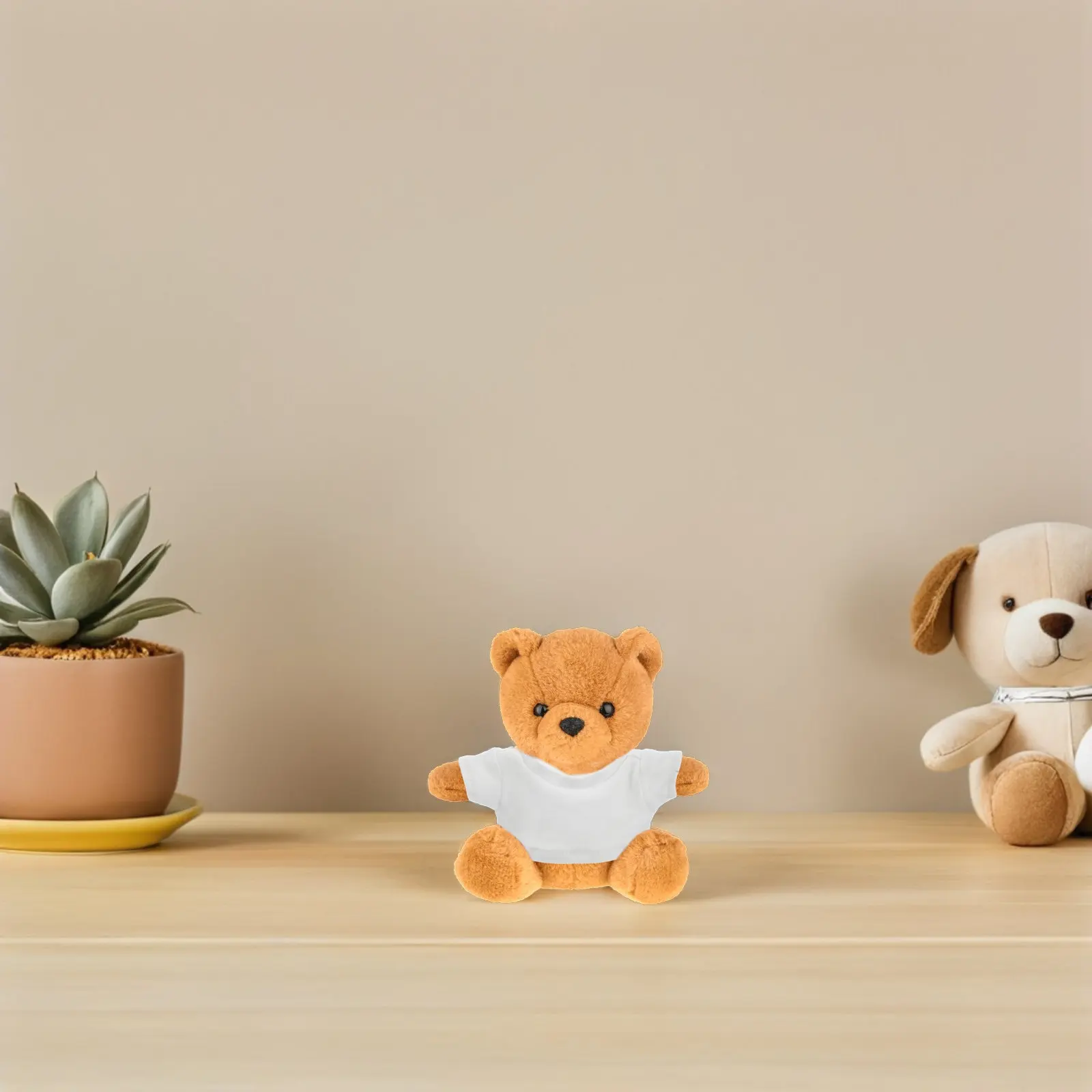 봉제 곰인형용 승화 프린팅용 블랭크 티셔츠 4개 - 10cm용 컴팩트 기본 동물 셔츠 재사용 가능 의상 열전사 의류