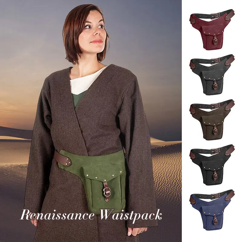 

Medieval Retro Waist Pouch Bag Coatume Cosplay Accessories Portable Waist Belt Fanny Pack Purse Cosplay For Halloween