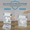 Portable Fan Air Conditioners USB Electric Fan LED Night Light Water Mist Fun 3 in 1 Air Humidifie for Home 6