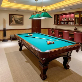 Premium Solid Wood Slate Pool Table 1