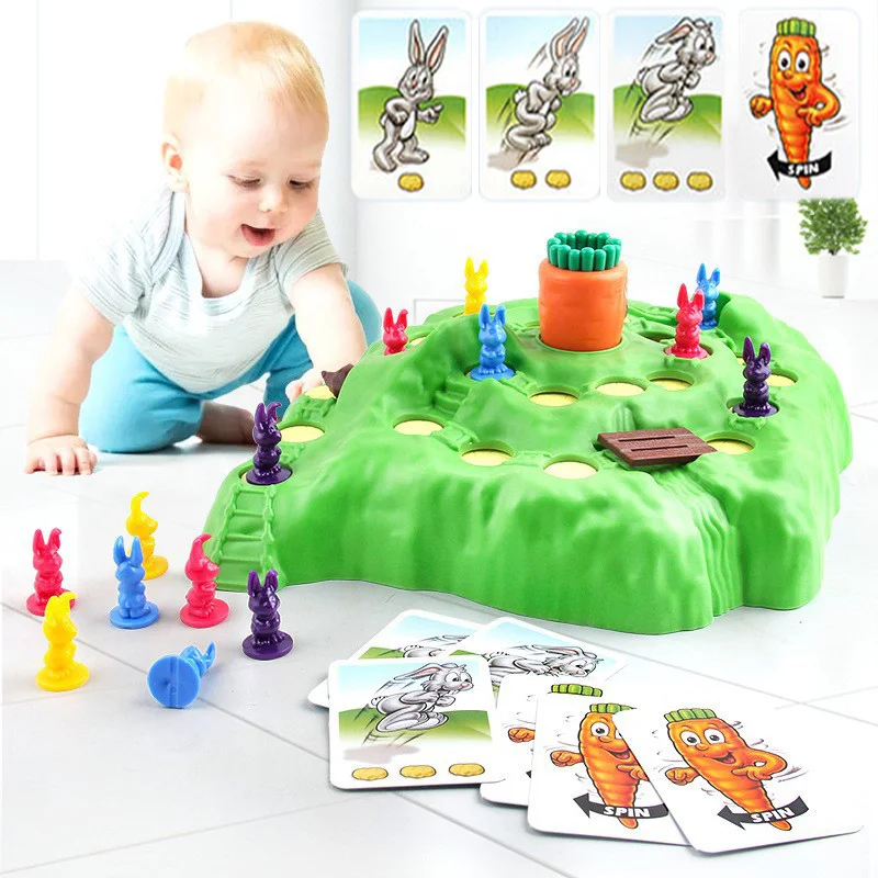 

Игрушка-ловушка для кроликов, игра для пересеченной местности, спиннинг, репа, капля, настольная игра, игрушка для раннего развития, детская настольная игра, игрушки