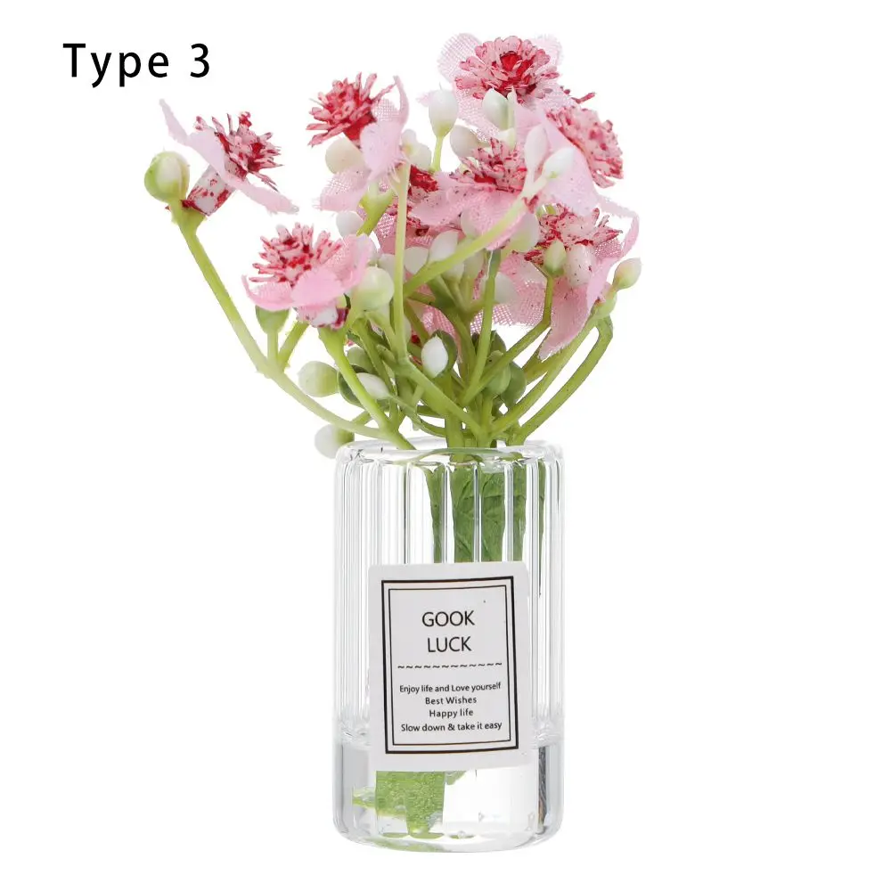 Arrangement Floral Miniature Pêche En Vase Céramique Blanche – Décoration Maison De Poupée 1:12