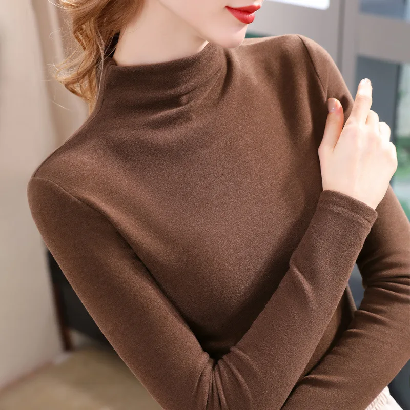 

HIgh Quality 2024 Women Tops Splice Pure Color Winter Autumn T- Shirt Female Clothing Sexy Crop Top Clothes Casual Blouse Y2k