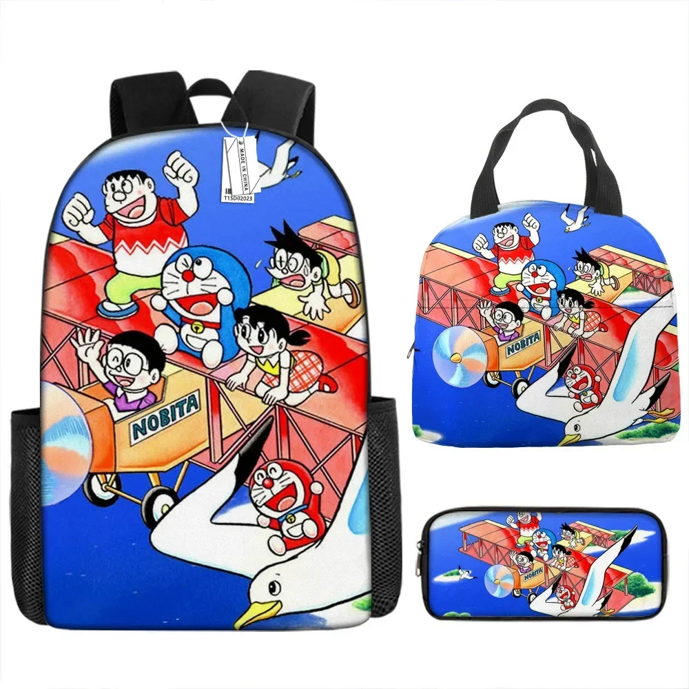 Doraemon Anime School Bag Zaino Borsa A Tracolla Tinker Bell Isolamento Termico Lunch Bag Studenti Delle Scuole Primarie E Secondarie