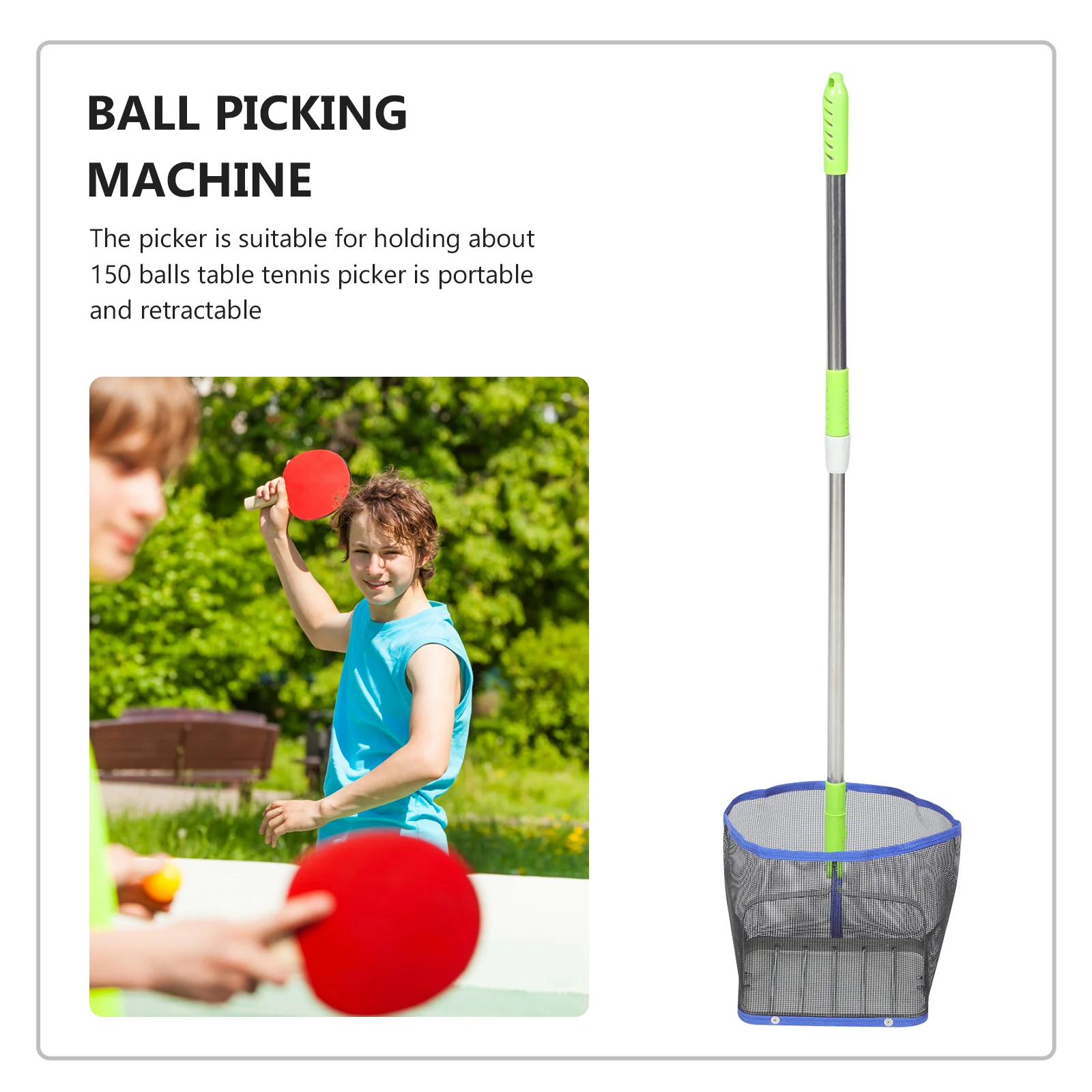 Bal Picker Tennis Tafelballen Pong Collector Handvat Retriever Catcher Draagbare Net Golfcontainer Handig Telescopisch Gereedschap