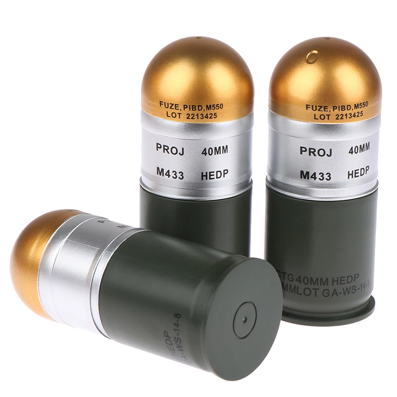 1/2/3 pcs Shell Storage Box M433 HEDP 40mm Cartridge Dummy Grenade Model Collection Toy Mini Storage Case