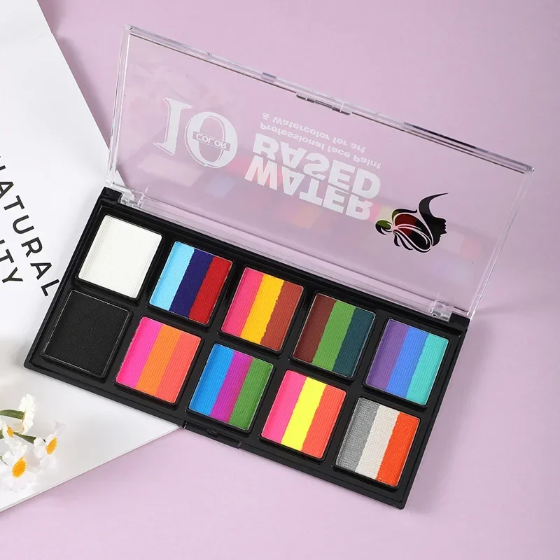 Body Face Paint Kit Fluorescent Party Halloween Eye Make Up Party Kids Face Shied UV Glow Paint Kit Cosplay Makeup 6