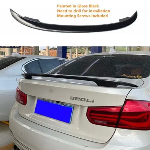 

FIT FOR BMW 3 SERIES F30 M3 2012-2018 M ABS Plastics Spoiler Universal Trunk Sedan Rear Wing Body Kit Accessories