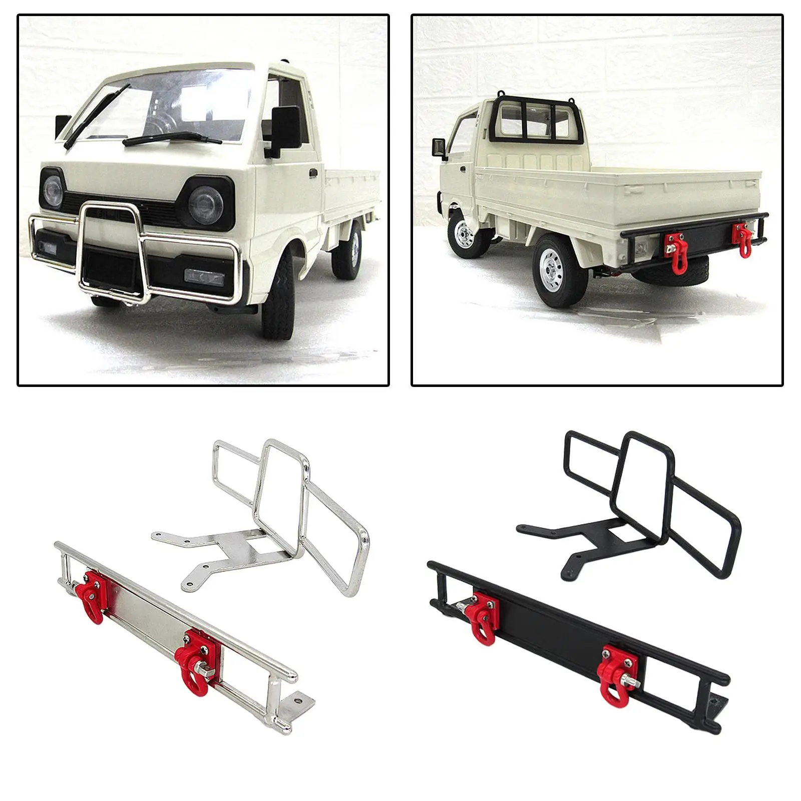 Front Rear Bumper Protector Guard Anti-collision Mount for WPL D12 1/10 RC 4