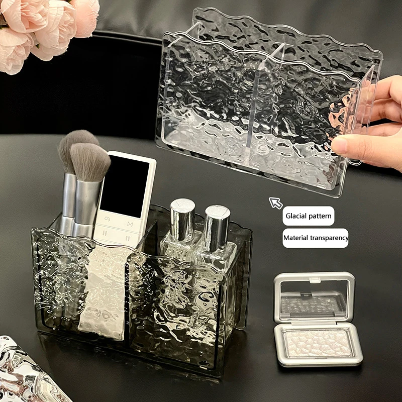 1Pcs Bathroom Storage Display Stand Acrylic Cosmetic Storage Box Makeup Brush Holder Organizer Lipstick Eyebrow Pencil Case 4
