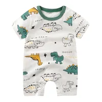 Summer Cartoon Baby Boy Girl clothing Rompers Short sleeve cotton Infant Newborn Clothes Jumpsuit For 0-18 Toddlers Bebe Outfits 2