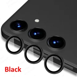 Enhanced Black Lens Glass Ring Back Metal Camera Protector Case for Smartphone Cameras - HD Lens Cap (Black)