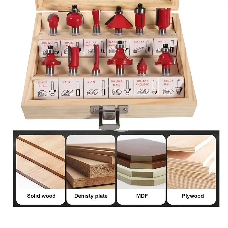 800W Electric Wood Router Woodworking Electric Trimmer Engraving Slotting Trimming Carving Router With 6.35mm Milling Cutter