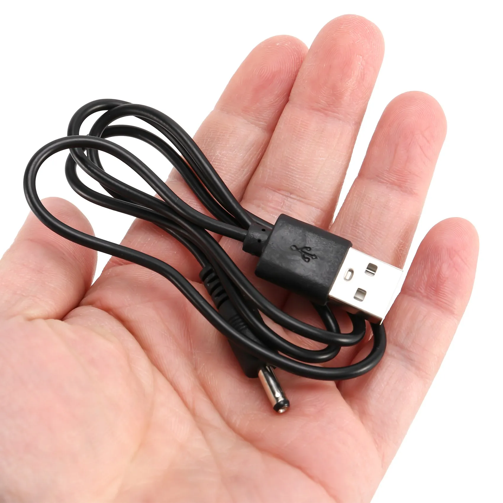ABT-3.5Mm X 1.3Mm 검정색 USB 케이블 리드 코드 전원 공급 장치