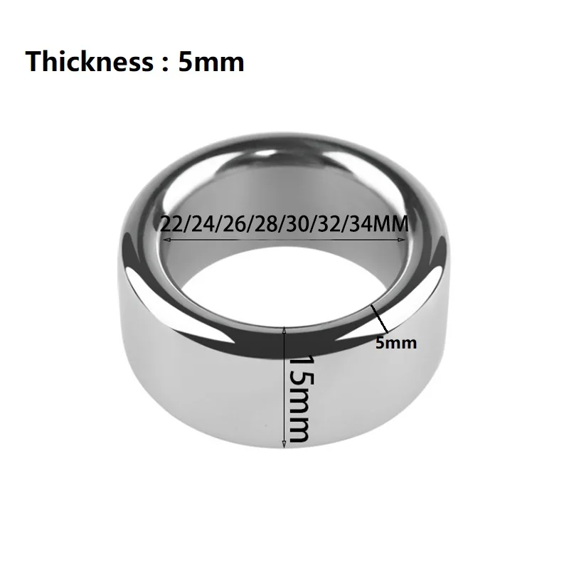 7 Size Small Stainless Steel Metal Lock Set Male Erection Delay Time Ring Bondage Sex Toy For Big Man_voghion.com