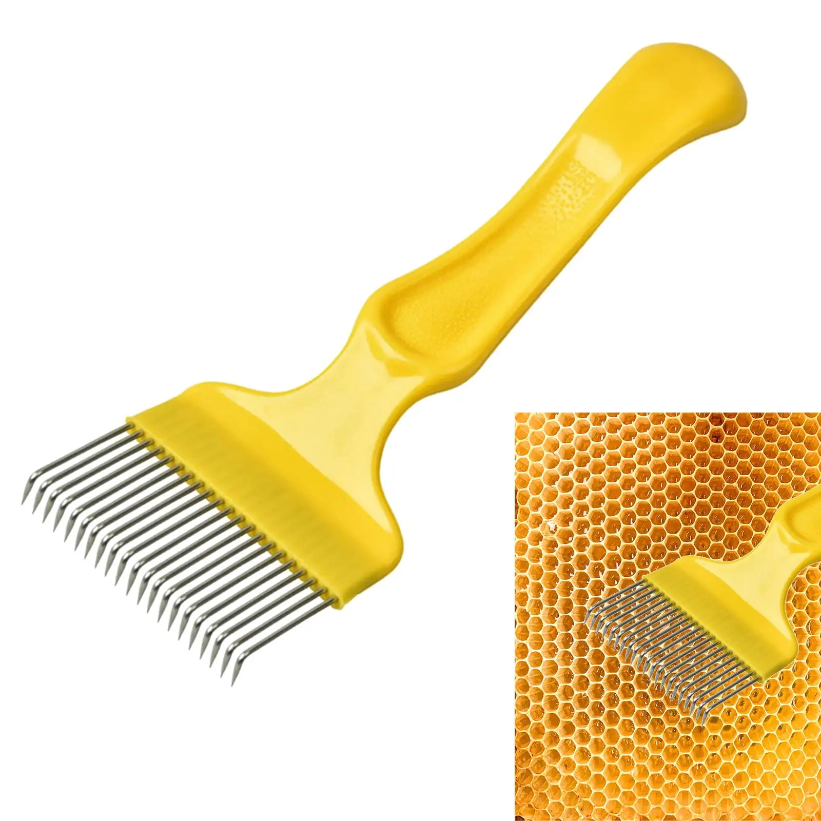 21 Tines Beekeeping Accessories 7.48inchx2.76inch Honey Extractor Tool Beekeeping Uncapping Fork Bee Keeping Honey Comb