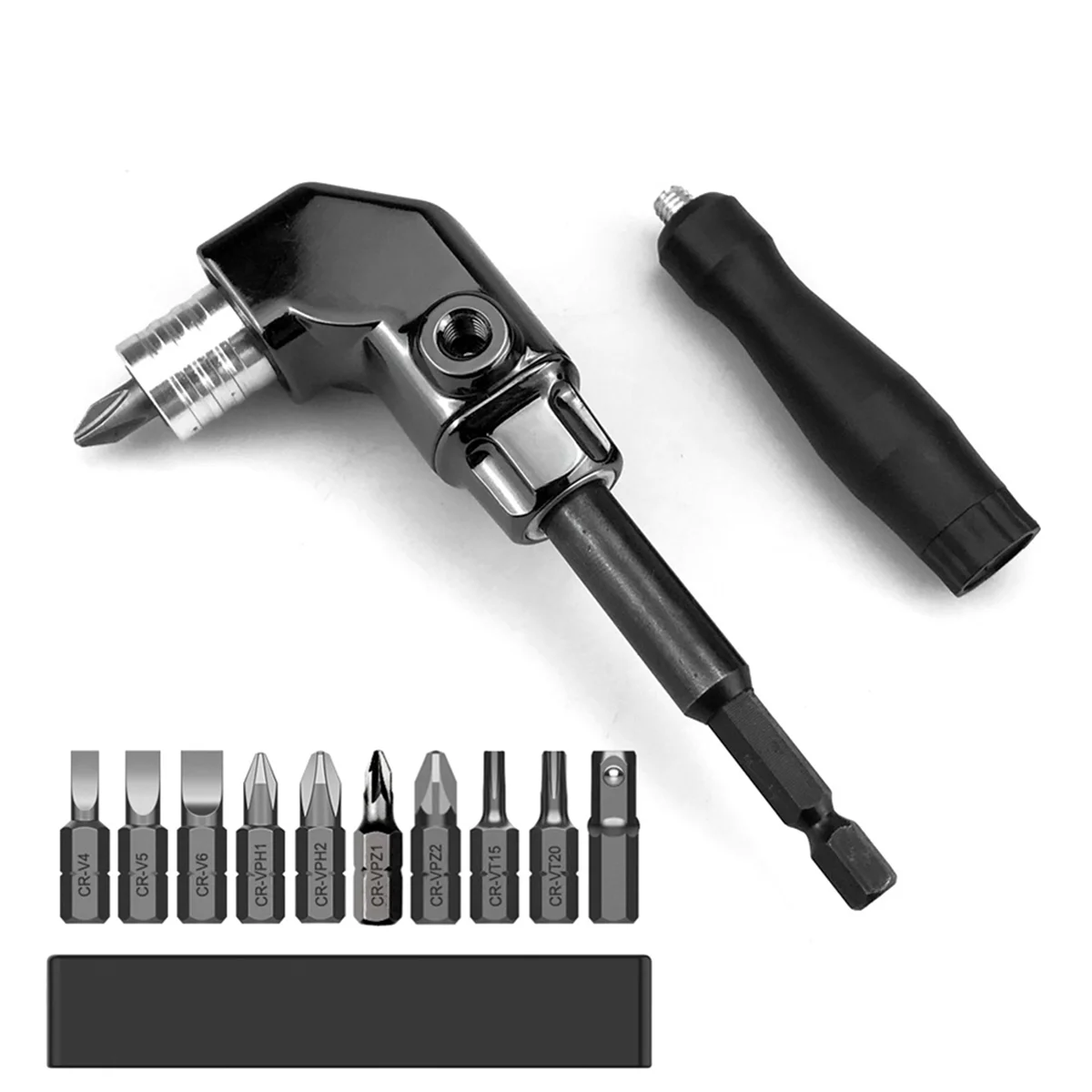 

Self-Locking 90 Degree Right Angle Screwdriver Holder Drive Bit Angle Extension Electric Screw Driver Angle Driver B