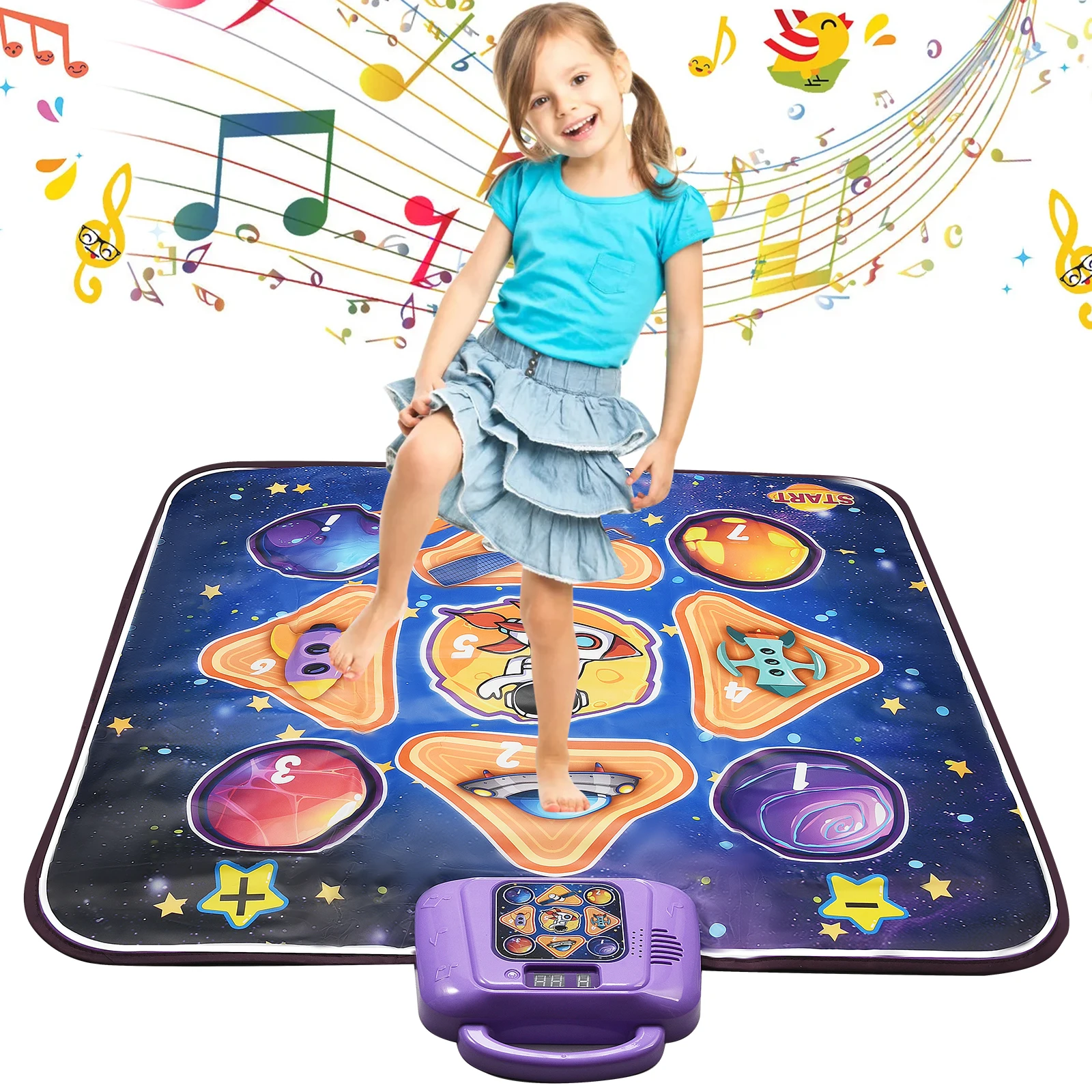 Tapis de Danse pour Garçons Filles Cadeaux de d'anniversaire: Tapis de Danse  Musicale avec Lumières