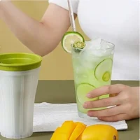 TPE Smunvétérans wn Cup, Tasse à pincer, Zones, Glace concassurera faite à la maison, Slush Squeeze Cup, Boisson froide, Accessoires de cuisine, Faire soi-même 2