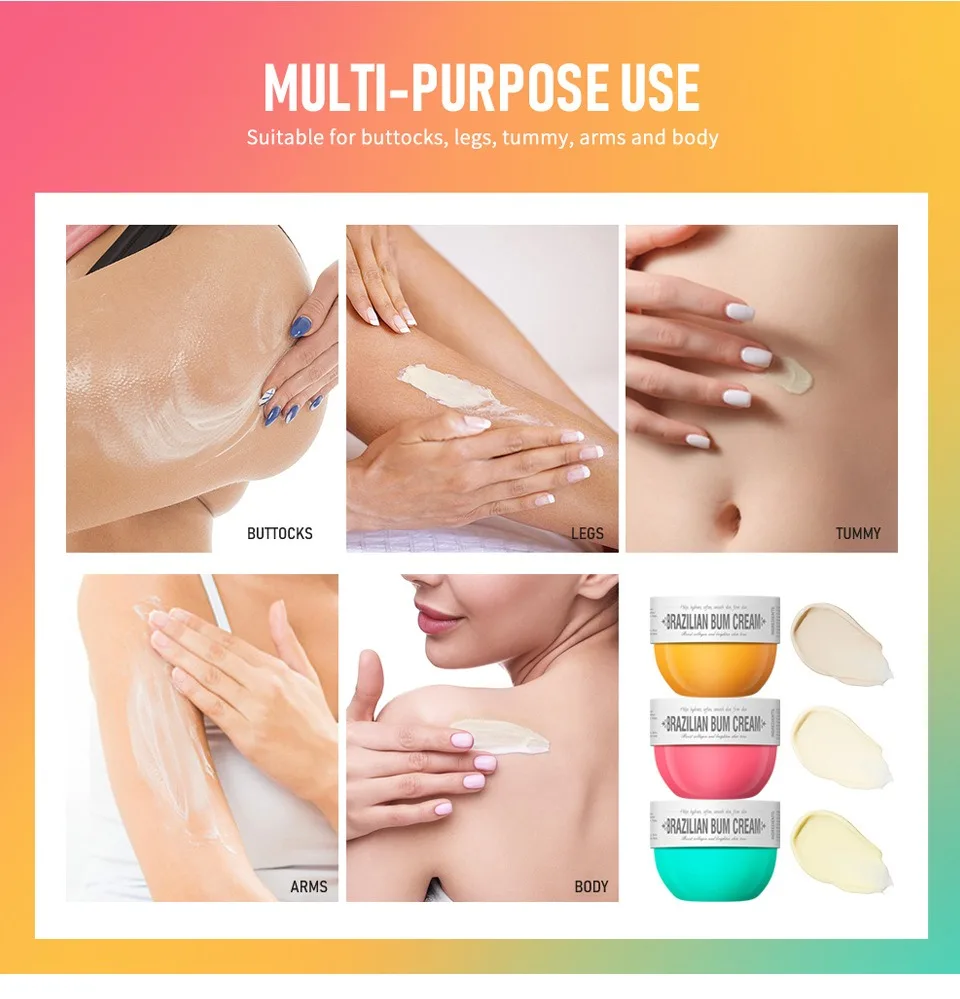Bady Cream Hip Buttock Care Cream Moisturizing Firming Body Massager Gel Caramel Vanilla Floral ButtCare 80g body skin care cream body lotion body care moisturising lotion