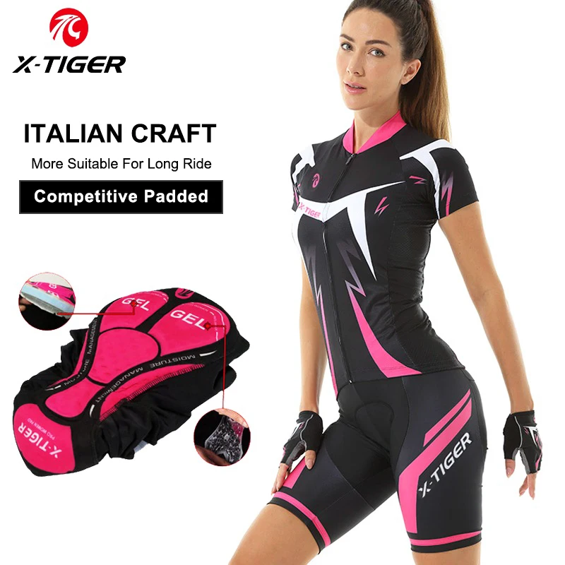 Women's Cycling Jersey Set Summer Bicycle Clothing Bike Clothes Cycling Set 