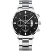 New Geneva Leisure Business Men's Watch Fashion Three Eyes Military Quartz Watch Stainless Steel Waterproof Gentleman Wristwatch 5
