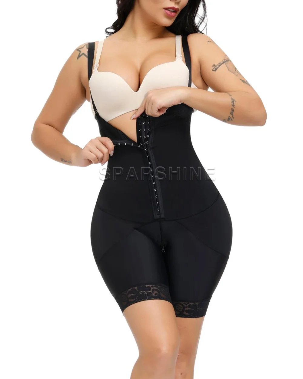 Fajas Women High Waist Butt Lifter Abdominal Control Slimming Shapewear Sexy Seamless Flat Belly Open-Bust Compression Bodysuit