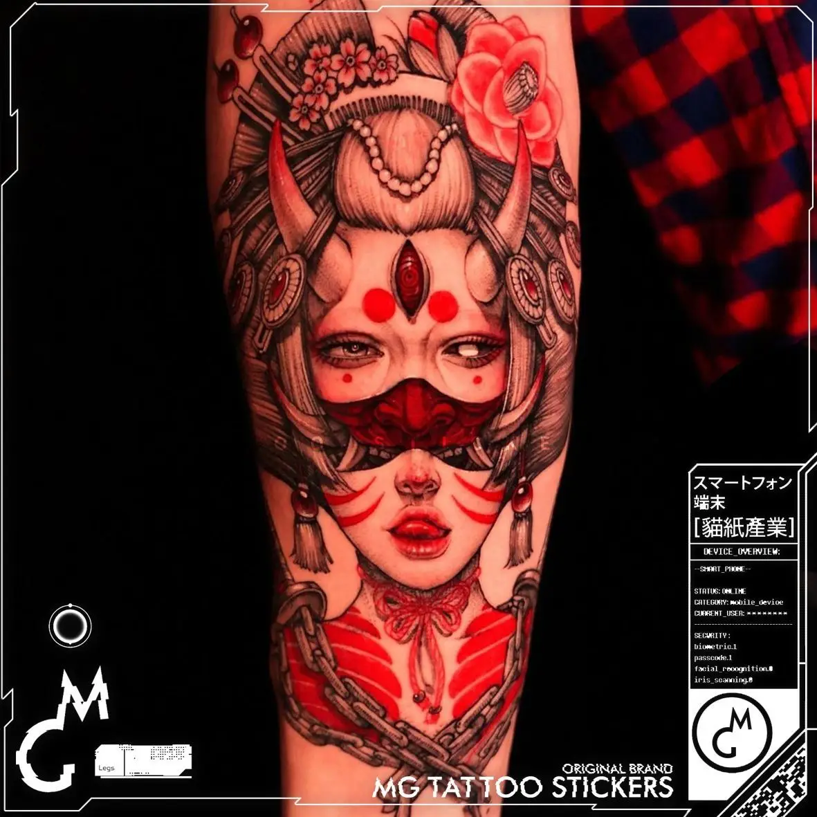 Cartoon Ukiyoe Girl Ninja Sticker Lasting Fake Tattoo for Woman Man Arm  Sexy Geisha Temporary Tattoo Art Faux Tattoo Waterproof - AliExpress, image size:1181x1181