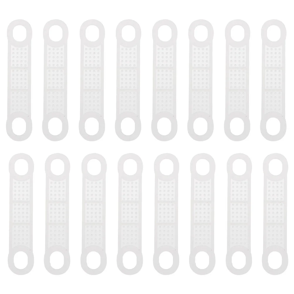

60 Pcs Grasp Hanger Anti-slip Strip Armoire Wardrobe Closet White Clothes Silica Gel Skid Stickers