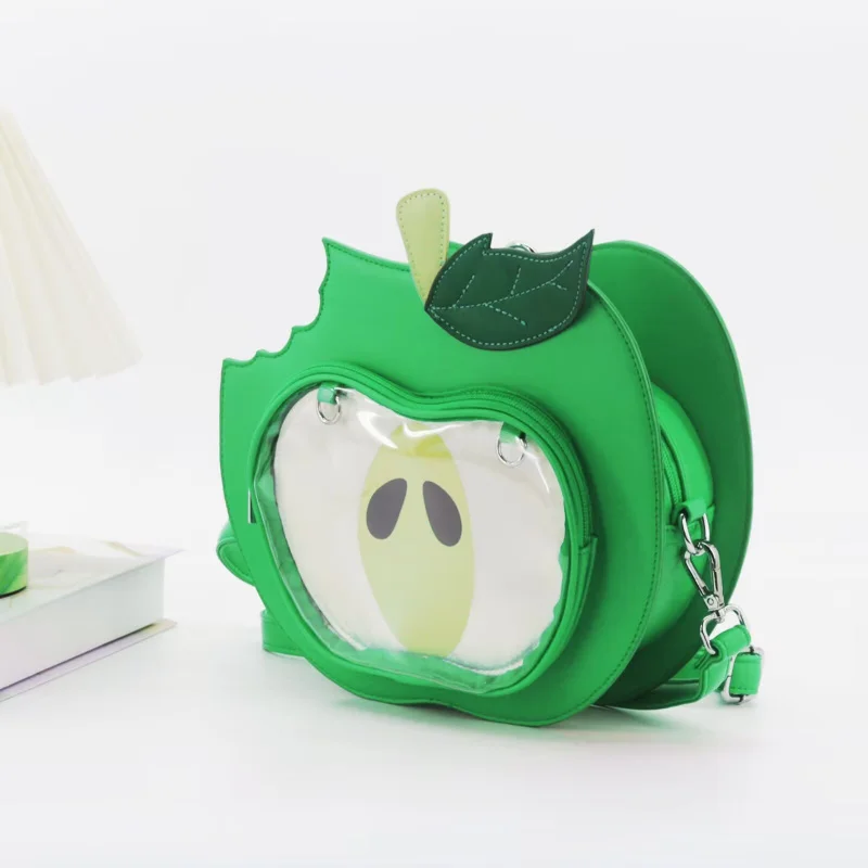 Original Cute Apple Themed Pain Bag Large Capacity Unisex Shoulder Messenger Bag for Students Commute