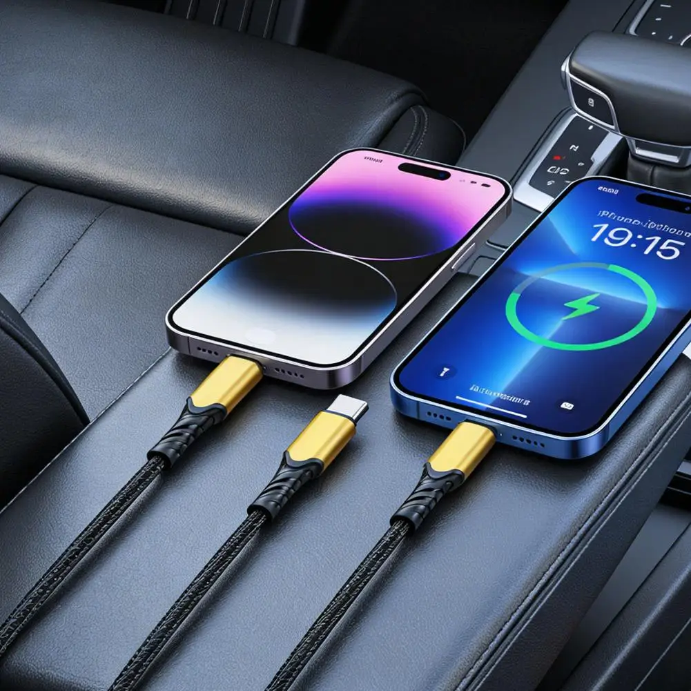 1.3m 3-in-1 고속 충전 케이블 - 100W 초고속 충전, 타입-C 멀티, 노트북 및 휴대폰 호환