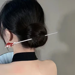 Vintage Chinese Style Hairpins Hair Stick Women Metal Glaze Hair Fork Hair Chopsticks Woman Jewelry Hair Clip Accessories 2021