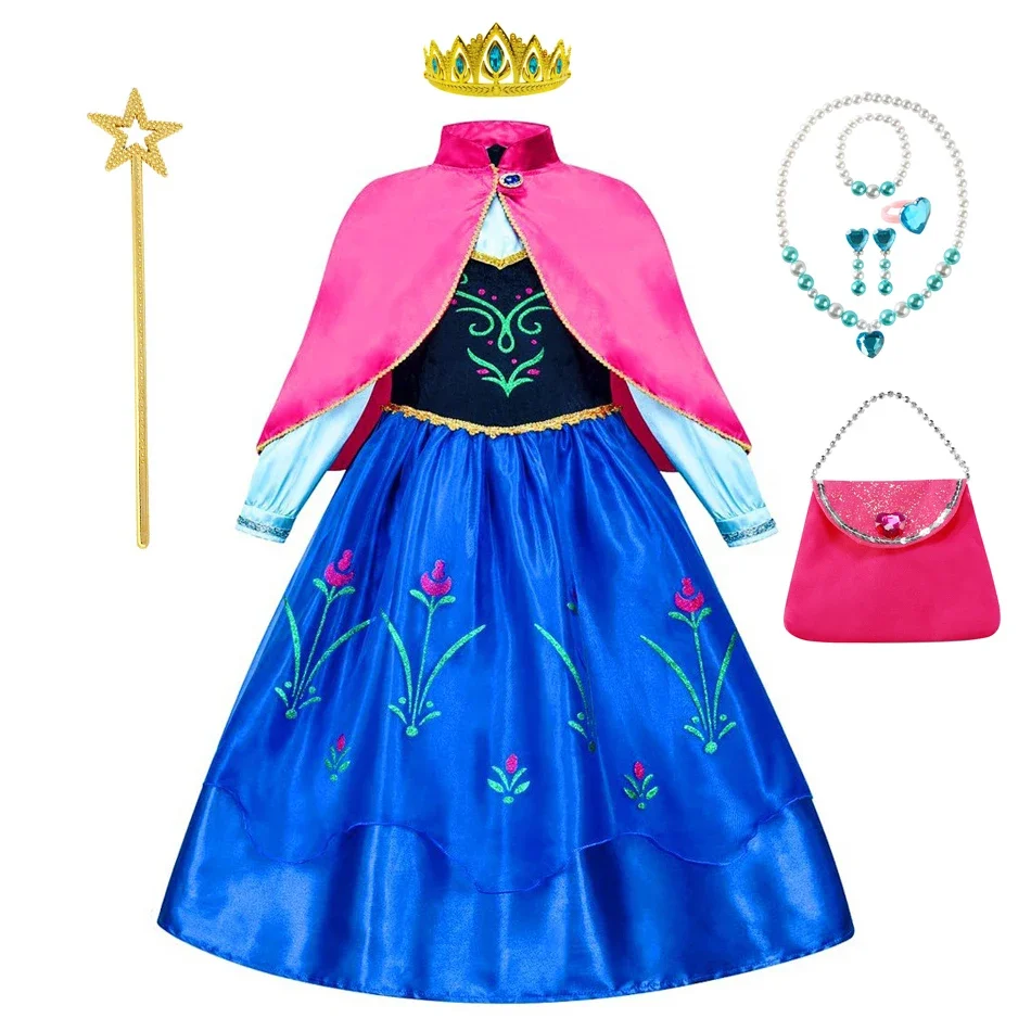 Princess Dress Princess Costume Girl Anna Dress 2 3 4 5 6 8 10 Years